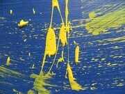 Blue and Yellow Abstract by Akader